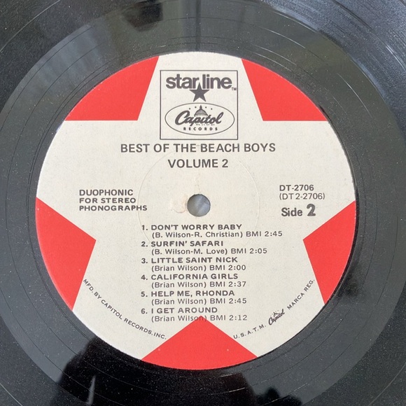 VINTAGE 1967 BEST OF THE BEACH BOYS VOLUME 2 STARLINE CAPITOL RECORDS -1975 STYX - Picture 8 of 10